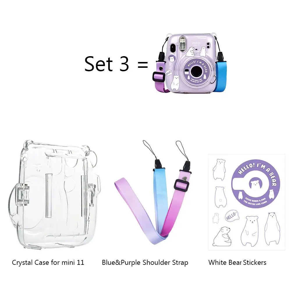 Shockproof Transparent Sticker Photo Bag Camera Cover Protective Shell Storage Case For Fujifilm Instax Mini 11