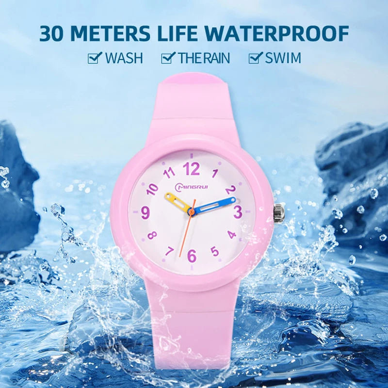 3-12-year-old Watches Primary Secondary School Students Simple Digital Waterproof Boys Girls Children Fashion Quartz Clock Watch