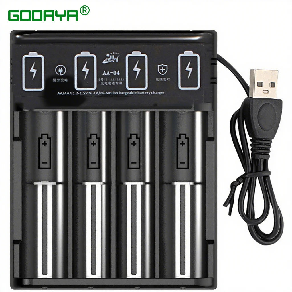 Smart USB Battery Charger WIth Dual Color LED Indicator Light Fast Intelligent Battery Charger For AA/AAA 1.2V NiCd NiMh Recharg