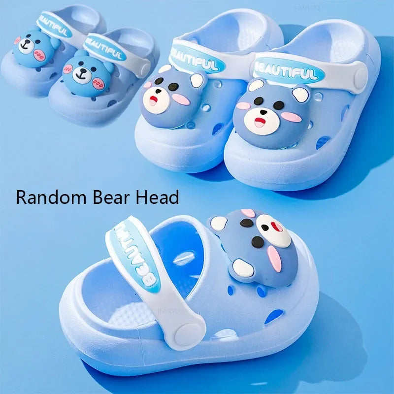 Summer New Baby Slippers Indoor Non-slip Soft Bottom Comfort Fashion Cute Children's Hole Shoes Boys Girls Kid Outdoors Sandals