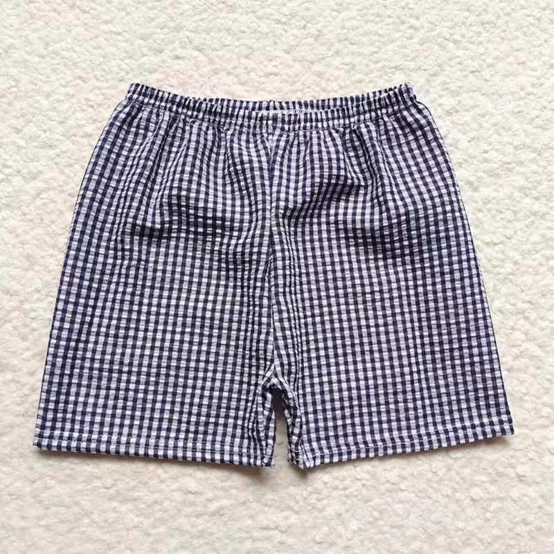 Wholesale Children Toddler Summer Seersucker Shorts Clothing Kids New Matching Baby Boy Girl Clothes