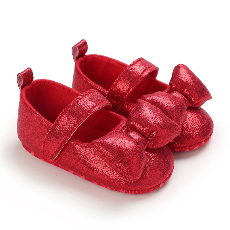 New Spring Gold Baby Shoes Elegant Breathable Cloth Sole First Walkers for Girls 0-18 Months