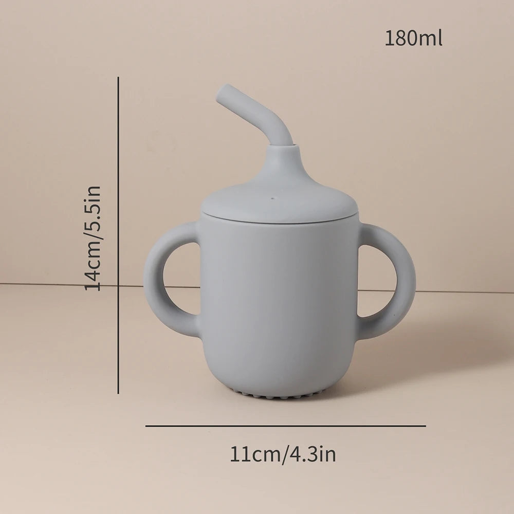 1pc Personalized Cutie Silicone Cup Silicone Baby Water Cup Add Your Name - Custom  Name  feeding cup