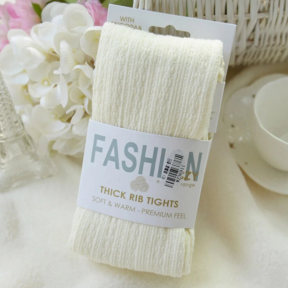 Women Thermal Knitted Footed Tights Warm Breathable Cotton Pantyhose Winter High Stretch Stockings High Quality