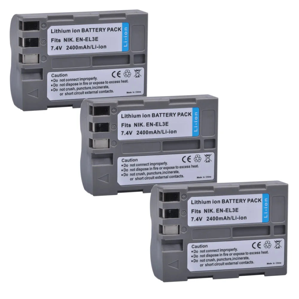2400mAh EN-EL3e Battery EN EL3e EL3a ENEL3e Camera Battery for Nikon D300S D300 D100 D200 D700 D70S D80 D90 D50 L50 Accessories
