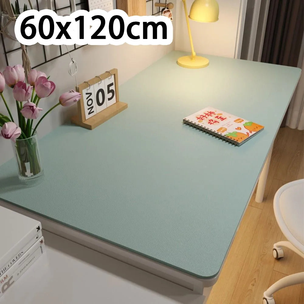 Simple Protection Eye Student Desk Mat Leather Oil-proof Coffee Table Mat Non-slip Solid Color Computer Desk Mat