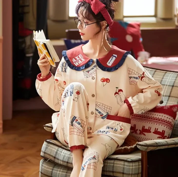 Breastfeeding Pajamas Breast Feeding Nightwear Maternity Nursing Pajama Sets Autumn Maternity Nursing Sleepwear Pregnancy Pyjama