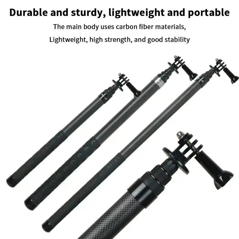 Carbon Fiber Selfie Stick Camera Extension Ultra Long Invisible Extension Stick Selfie Stick