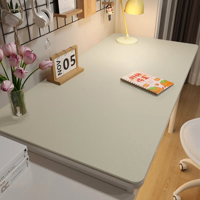 Leather Desk Mat Eco-Friendly Waterproof Table Protector Anti-Fouling PU Leather Table Cover Large Size Non-Slip Desk Cover