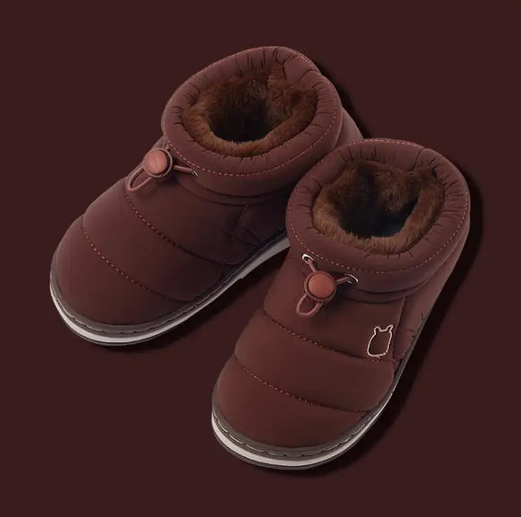 Winter Baby Girl Shoes Non-slip Plush Warm Home Shoes Girls Sneakers Cute Short Boots Indoor Boys Loafers Cotton Shoes
