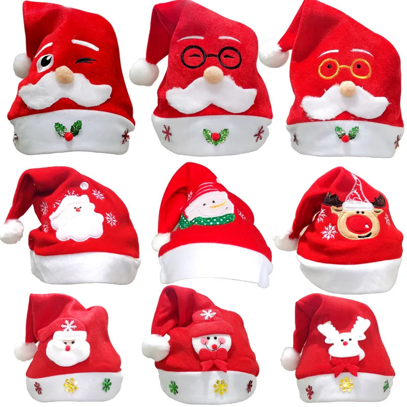 Christmas Hat for Baby Cute Cartoon Elk Santa Claus Xmas Cap Winter Warm Woolen Beanie Cap Party Hair Accessory
