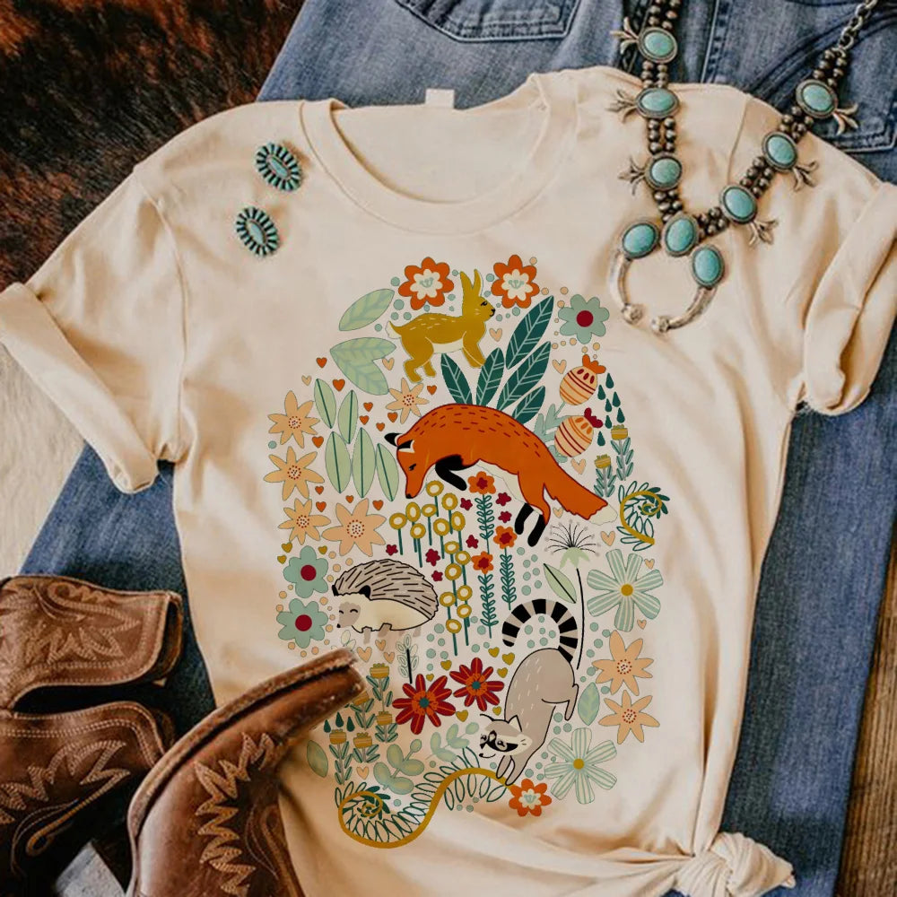 Hedgehog top women anime streetwear graphic top female comic y2k clothes