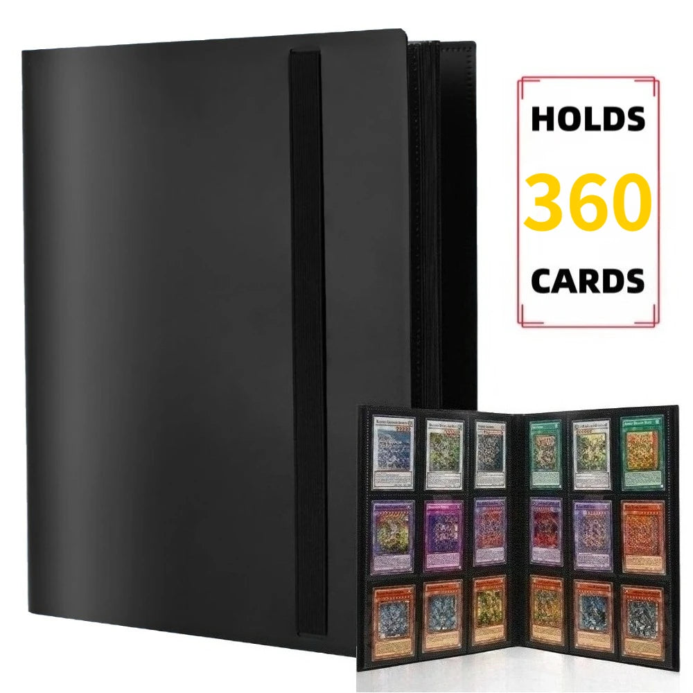 1Pc Card Binder 9-Grids 360 Trading Card Holder Book PP Cover Binder For Cards Durable Side Loading Card Book With Gaming Cards