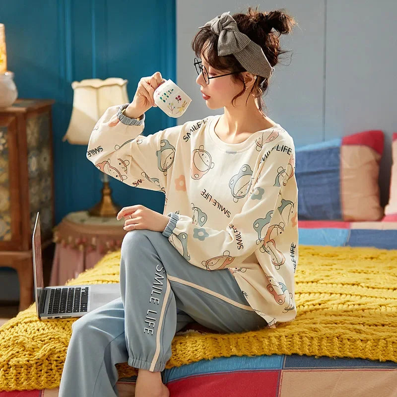 Breastfeeding Pajamas Breast Feeding Nightwear Maternity Nursing Pajama Sets Autumn Maternity Nursing Sleepwear Pregnancy Pyjama
