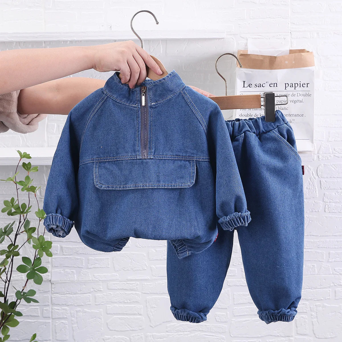 Children's Set 2025 New Spring and Autumn Boys' Korean Edition Denim Set Coat+T-shirt+Jeans Infant Fashion Three Piece Set 0-6Y