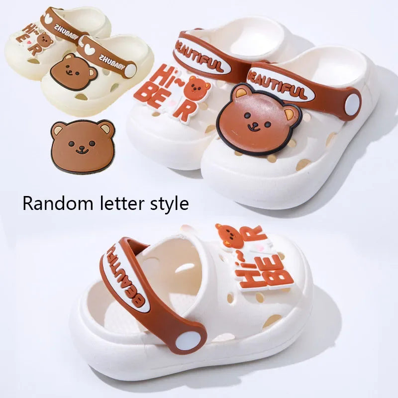 Summer New Baby Slippers Indoor Non-slip Soft Bottom Comfort Fashion Cute Children's Hole Shoes Boys Girls Kid Outdoors Sandals