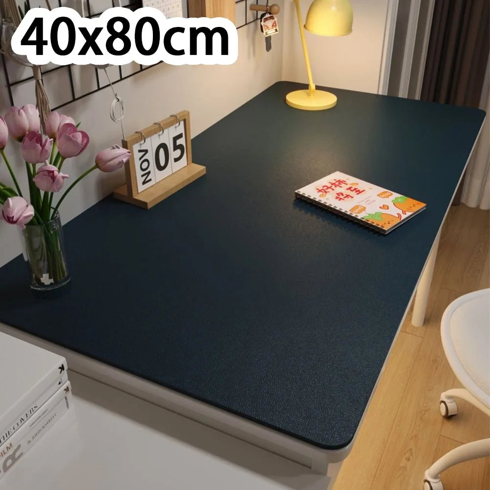 Simple Protection Eye Student Desk Mat Leather Oil-proof Coffee Table Mat Non-slip Solid Color Computer Desk Mat
