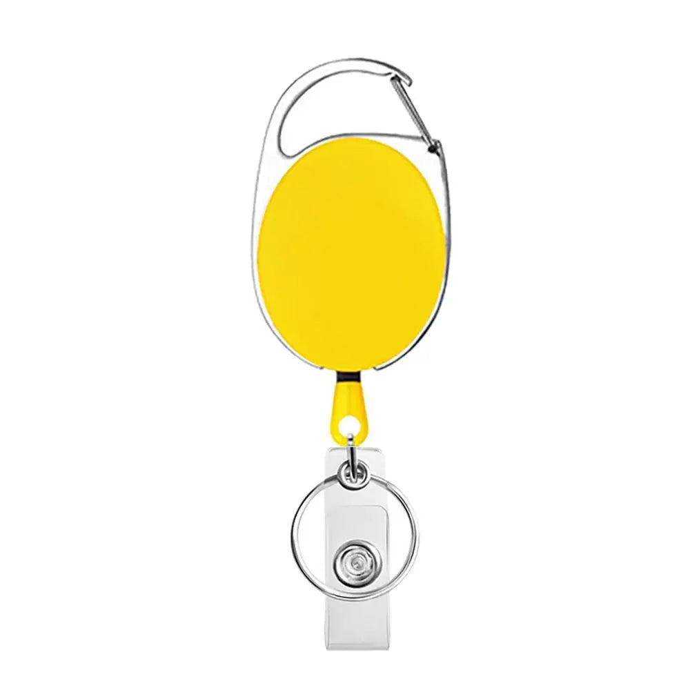 Belt Rope Office Lanyard Clip Keychain Name Tag Holder Keyring ID Card Key Ring Cord Reel Retract Pull Key Chain Badge