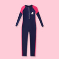 Girls Swimsuits Children Fashion Long-sleeved One-piece Costume 6-12Y Kids Summer Pool Swimming Clothing Teenager Swimwear