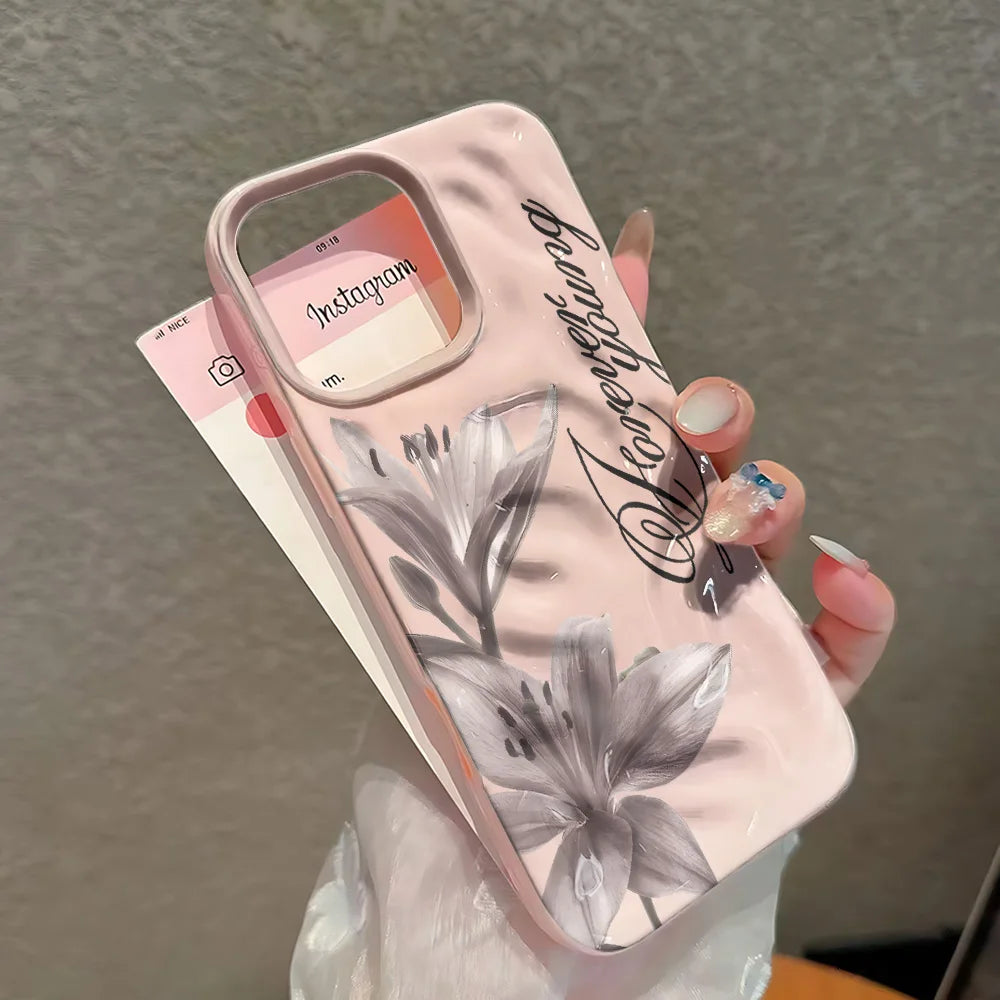 Colorful Floral Patterns Phone Case For IPhone 16 Pro Max 15 Plus 14 12 13 11 17 Air Fashion Shockproof Protective Cover