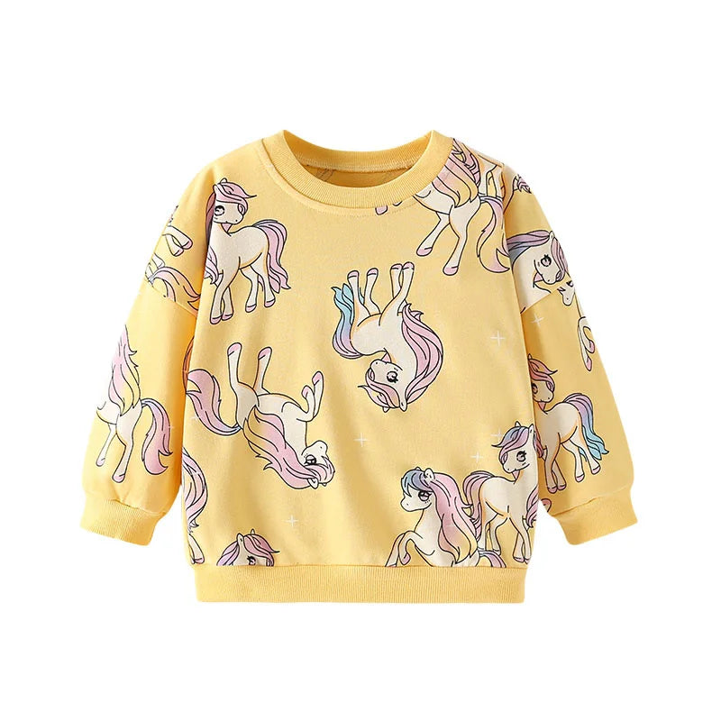 Jumping Meters Fashion Girls Sweatshirts Butterfly Toddler Kids Clothing Autumn Spring Sport Baby Hooded Shirts Clothes Shirts