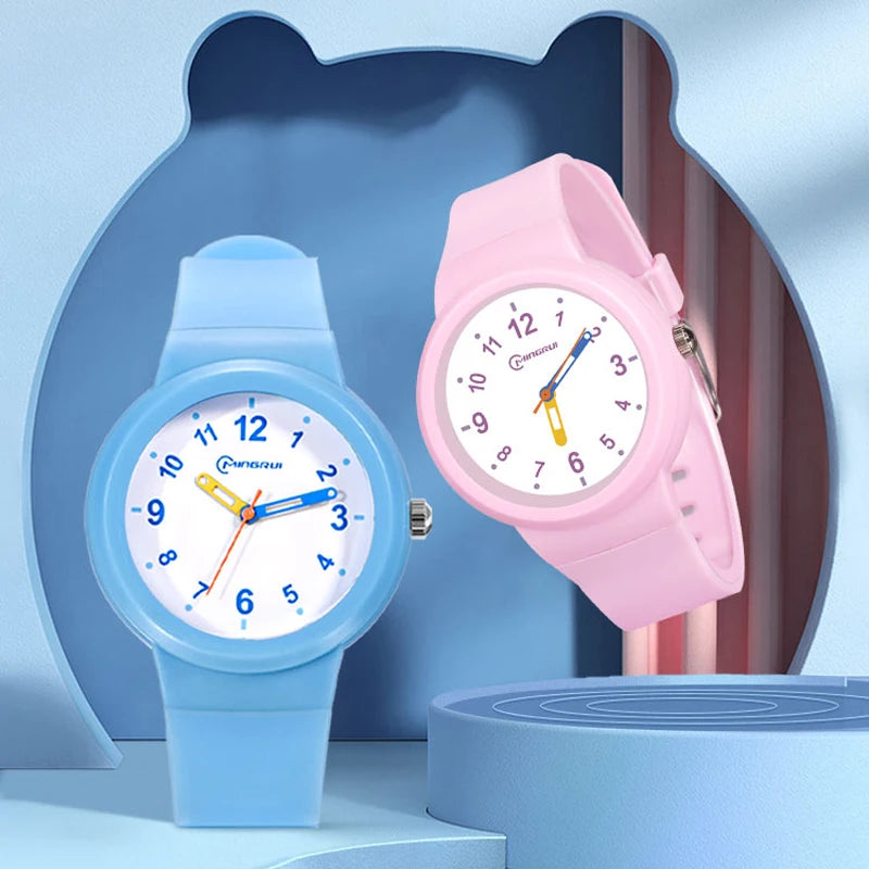 3-12-year-old Watches Primary Secondary School Students Simple Digital Waterproof Boys Girls Children Fashion Quartz Clock Watch