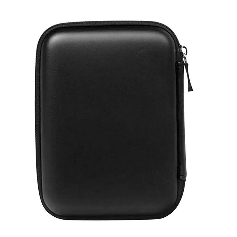 EVA Hard Drive Case Portable Shockproof Storage Bag for 2.5” External HDD SSD USB Data Cable Bluetooth Earphone Organizer Zipper