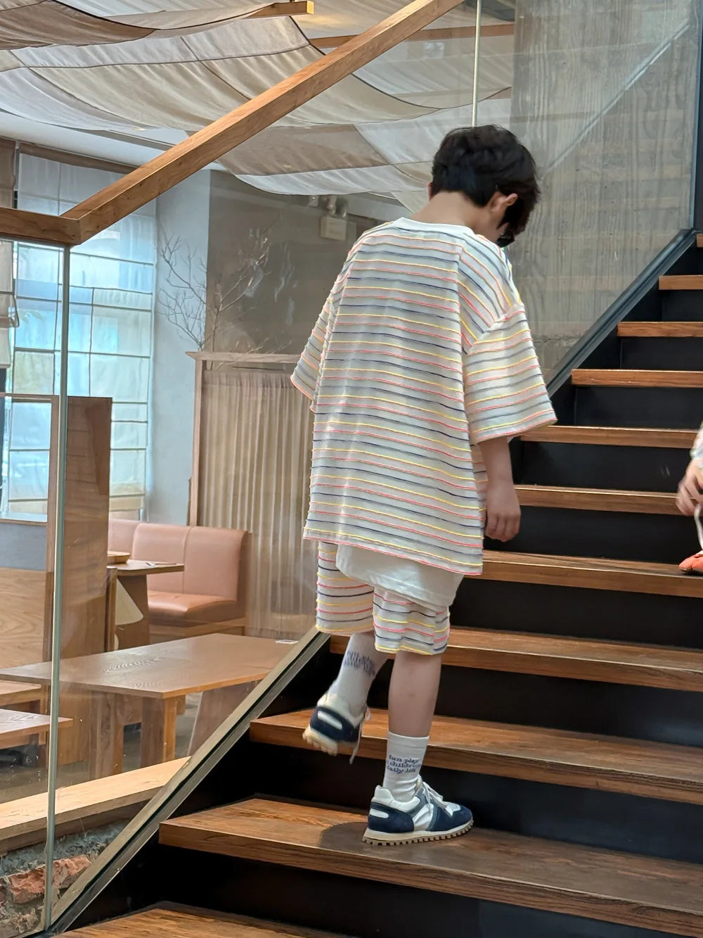 2025 Summer New Children Short Sleeve Clothes Set Boys Striped 2pcs Suit Kids Girls Colorful Vest Dress Brother Sisters Outfits