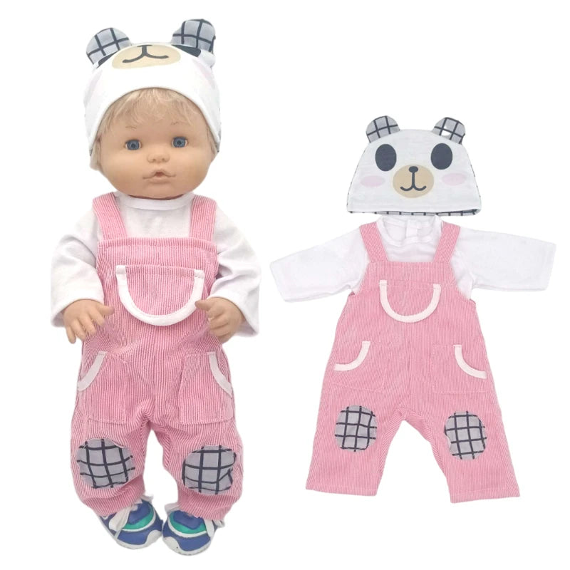 for 16" Nenuco Doll Winter Vest Coat Pants Hat Shoes Ropa Y Su Hermanita 40cm Baby Dolls Clothes Children Gift Toys Girl's Gifts
