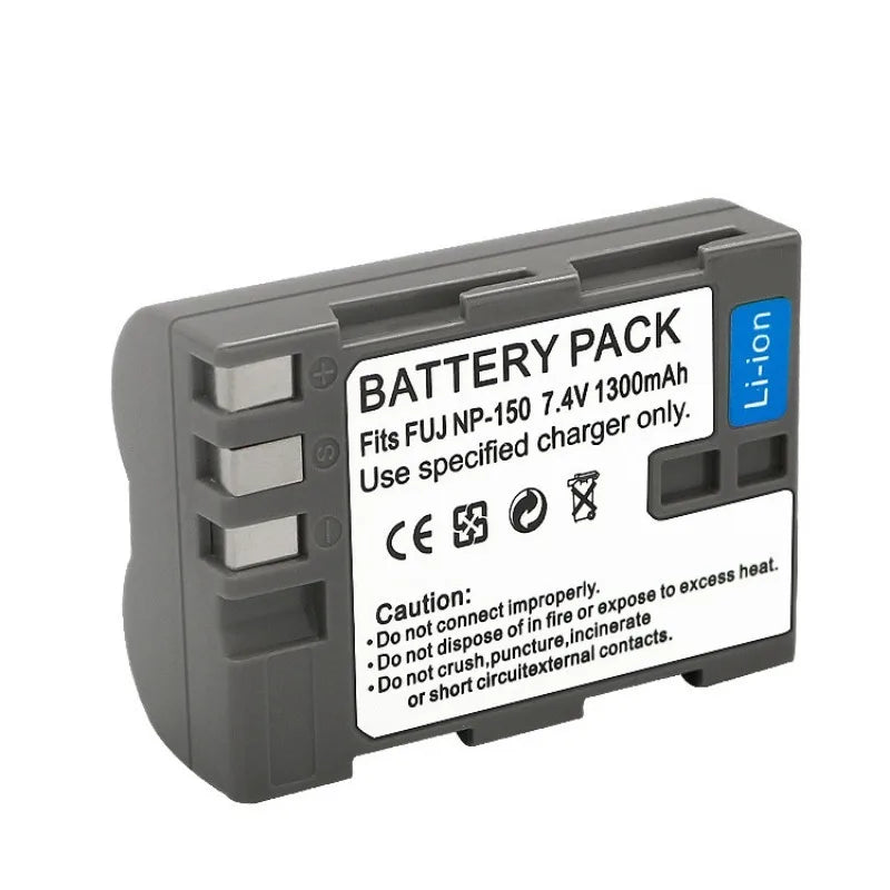 NP-150 Battery 7.4V 1300mAh Rechargeable Batteries and Charger for Fuji FinePix S5 Pro IS S5Pro Camera Battery Charger Battery