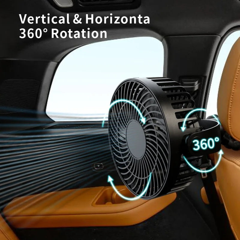 Portable Small Stroller Fan With Flexible Tripod Clip USB Rechargeable Handheld Cooling Fan For Travel Car Seat Camping Bedroom