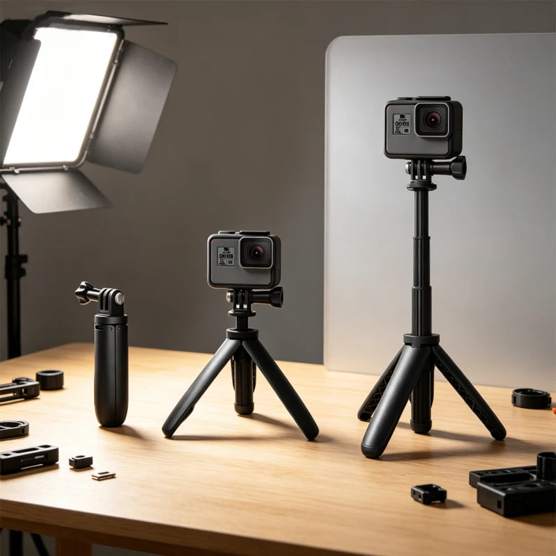 Mini Extendable Tripod Foldable Tripod Portable Monopod for Go Pro Hero 13 12 11 Black Session Osmo Action Camera Vlog Accessory