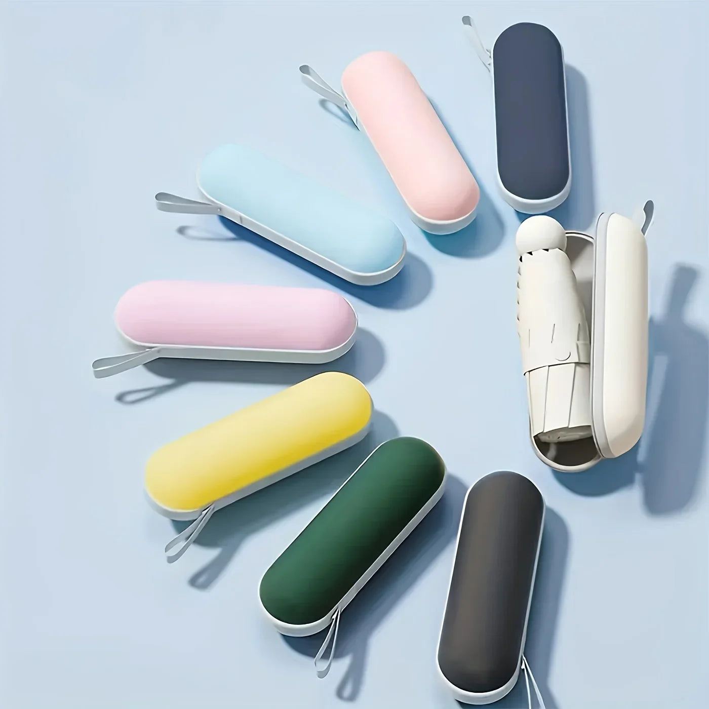 2025 Anti-Uv Mini Umbrella For Sunny And Rainy Days, Portable With Uv Coating And 6 Reinforced Ribs
