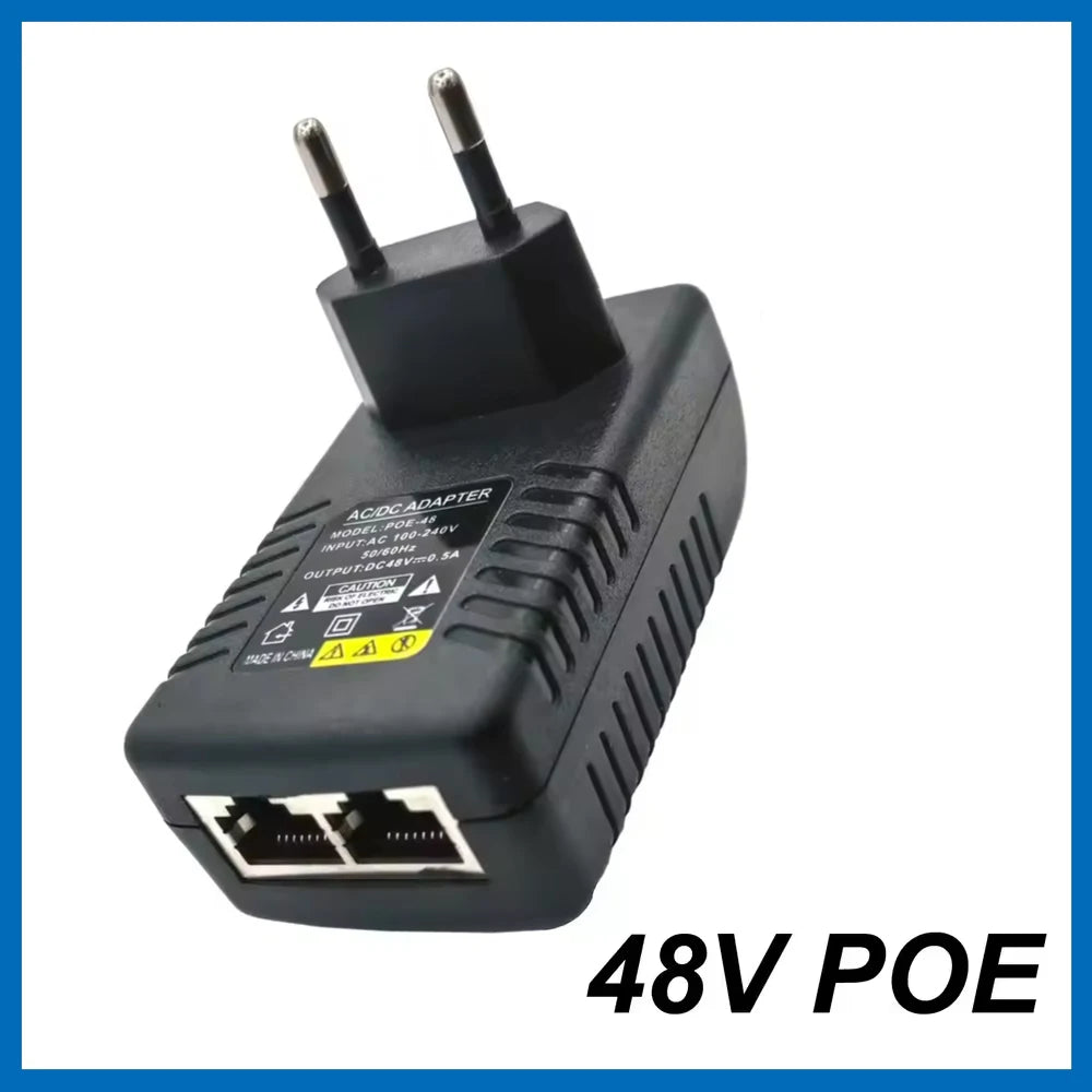 CCTV Security Surveillance POE Power Supply Adapter 48V 0.5A EU/US Plug for Injector Ethernet IP Camera NVR Router POE Switch