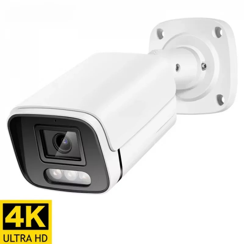 New 4K 8MP IP Camera Audio Outdoor AHD H.265 Onvif Metal Bullet CCTV Home 4MP Color Night Vision Security Camera