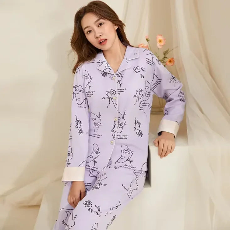 Breastfeeding Pajamas Breast Feeding Nightwear Maternity Nursing Pajama Sets Autumn Maternity Nursing Sleepwear Pregnancy Pyjama