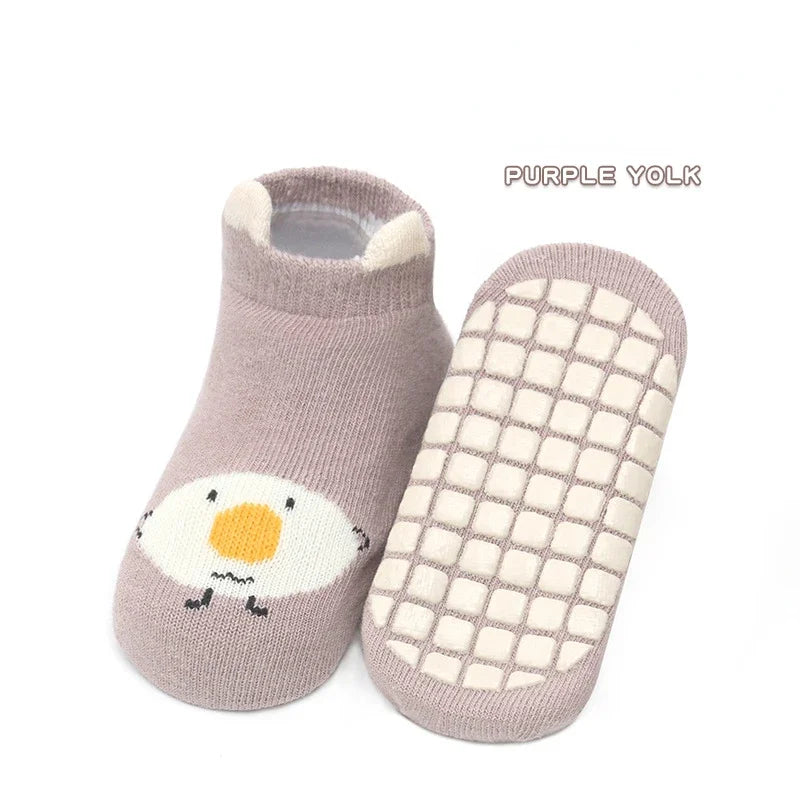 Baby Non-slip Floor Sock Cute Cartoon Animal Ankle Sock for Toddler Boy Girls Soft Cotton Spring Summer Short Sock for Newborn
