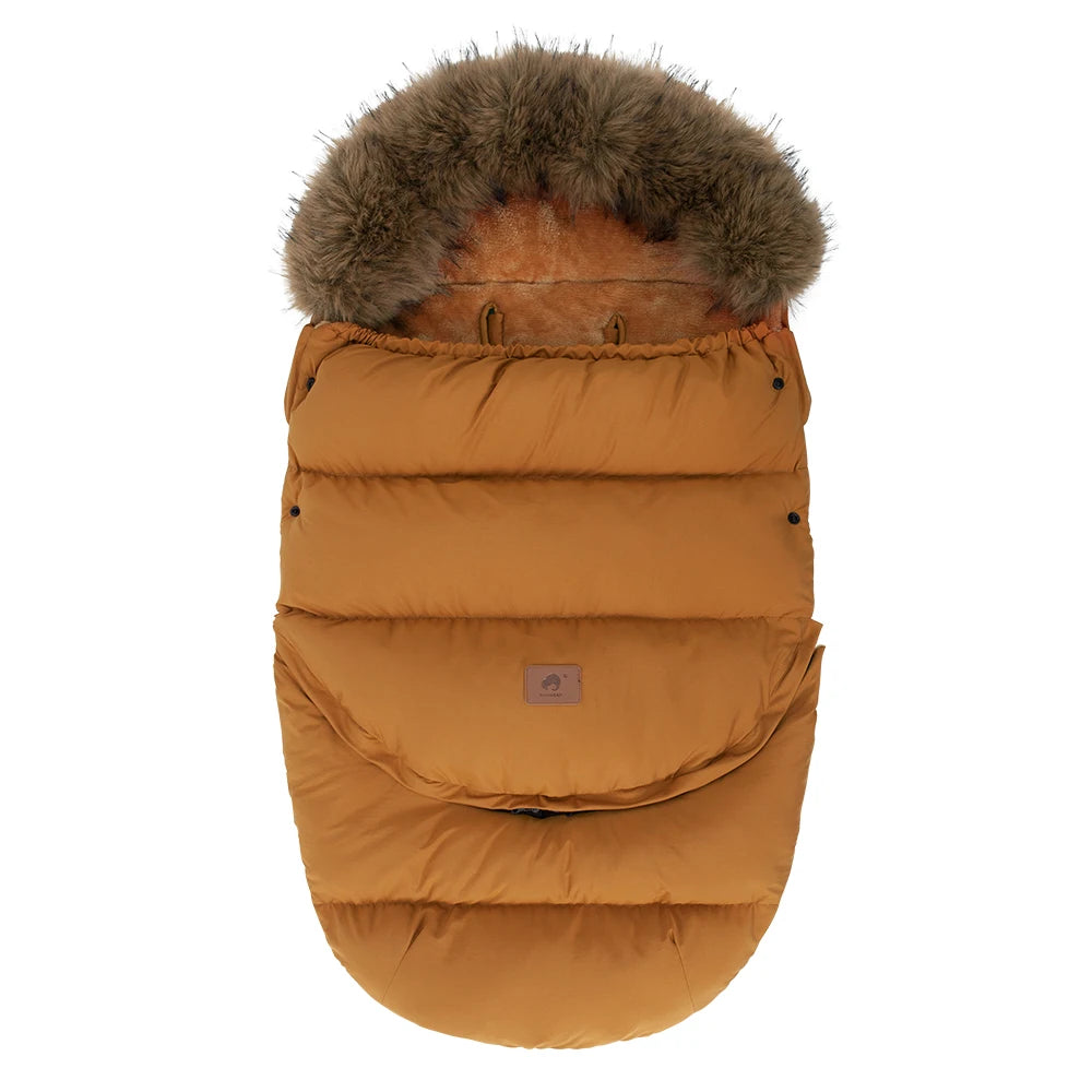 Baby Stroller Accessories Universal Pram Socks With Windproof Hooded Removable Fur Collar Winter Warm Envelope For Discharge
