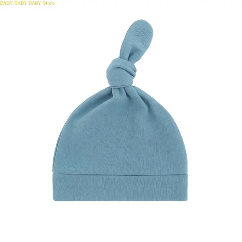 Q81A Elastic Baby Knotted Hat Comfortable Stretchy Newborns Fetal Caps Breathable Brimless Design for Kids 0 to 24 Month