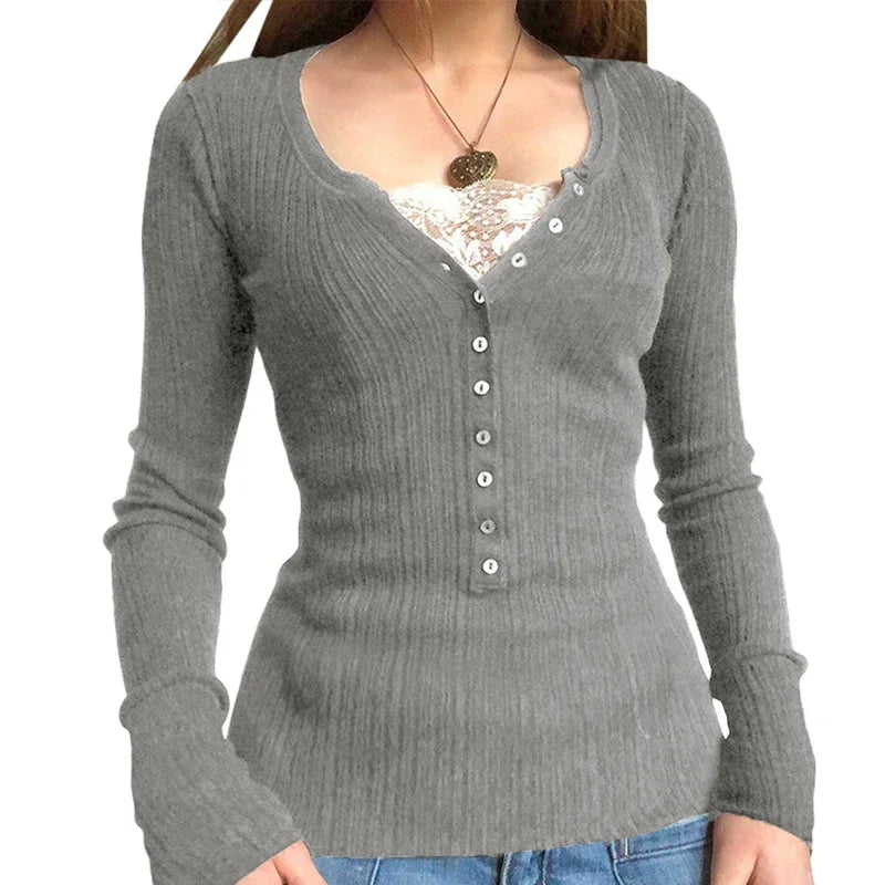 Vintage Babydoll Tops Pullovers Lady Aesthetic Coquette Knit Sweaters Outfit Autumn Square Neck Long Sleeve Knitwear Jumpers