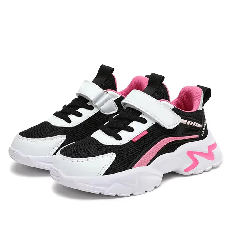 Kids Casual Pink Girls Shoes Breathable Mesh Sneakers Summer Student's Children Boys Sport Walking Footwear