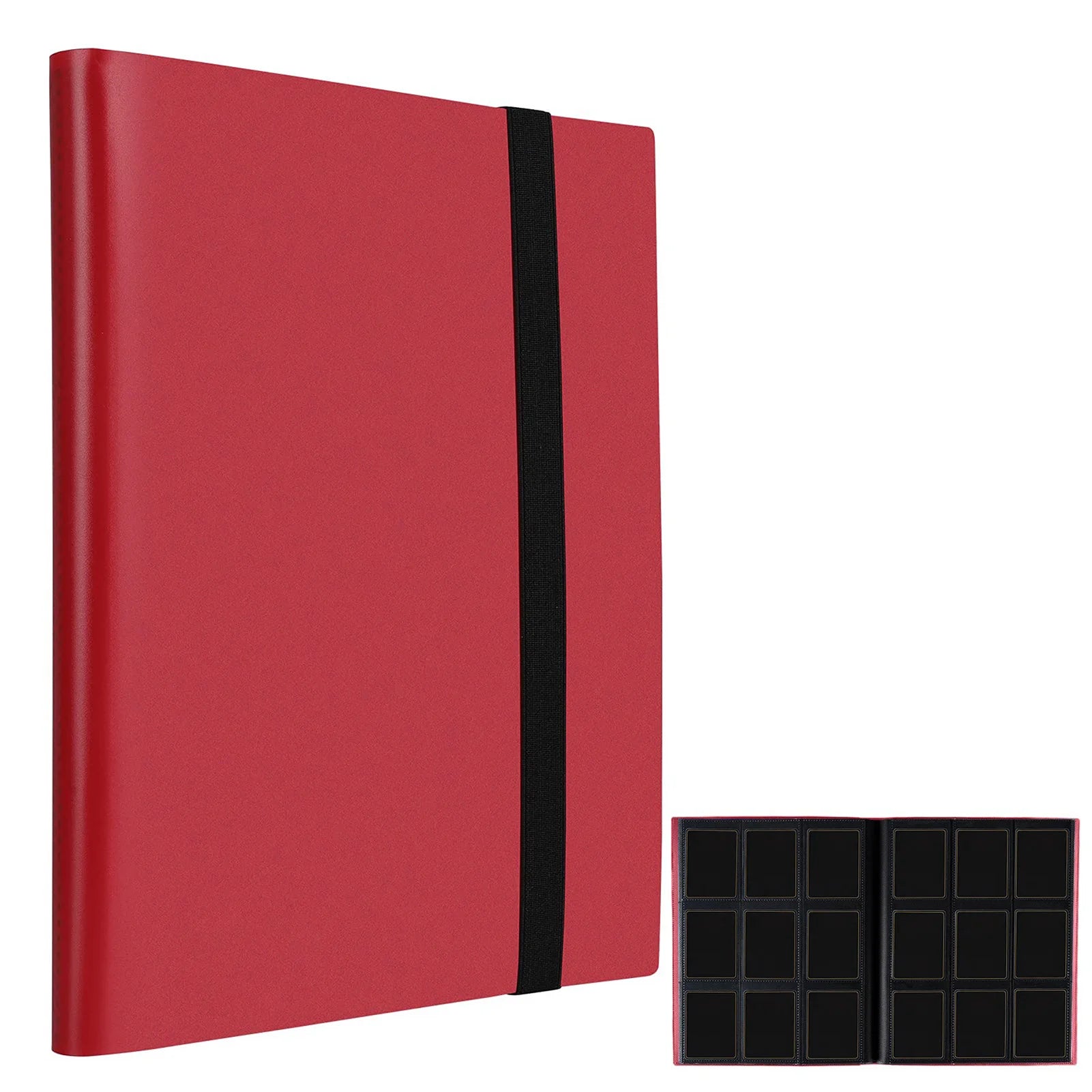1Pc Card Binder 9-Grids 360 Trading Card Holder Book PP Cover Binder For Cards Durable Side Loading Card Book With Gaming Cards