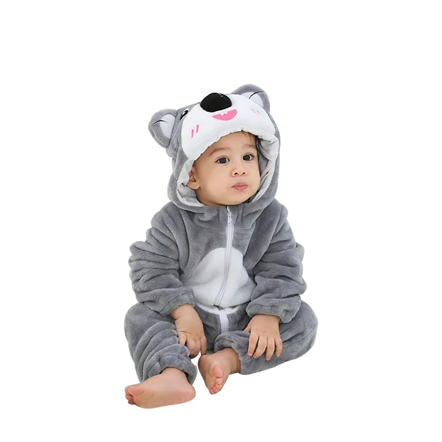 MICHLEY New Easter Rabbit Baby Rompers Winter Hooded Flannel Toddler Infant Clothes Overall Bodysuits Jumpsuit Costume For Kids