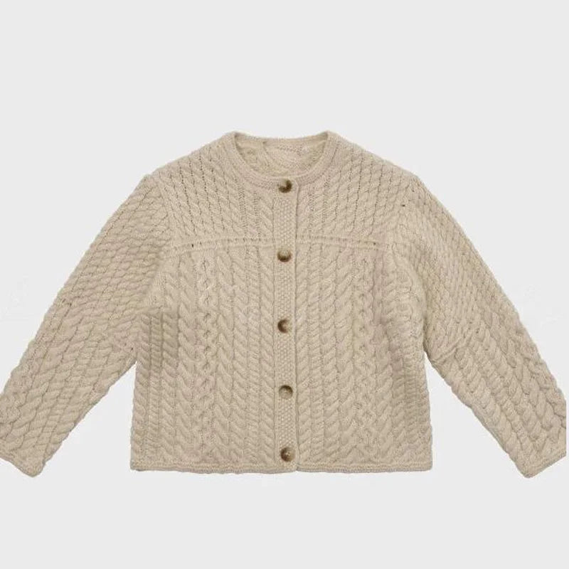 Lou 2025 Autumn Kids Blouse Top Warm Knit Sweaters Cardigan Winter Down Coat Outwear Floral Girl Casual Pant Clothing