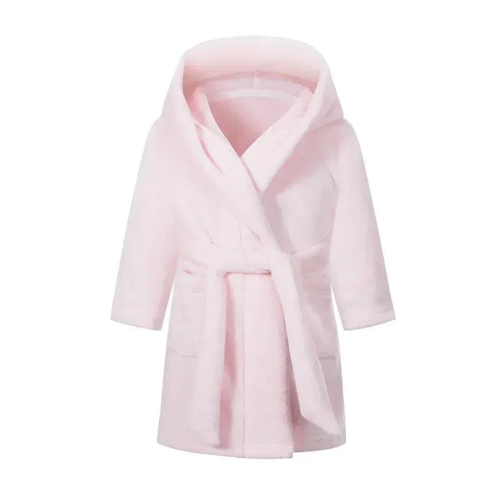 Kids Bathrobe for Girl Children Clothing Girl Flannel Bath Robe Clothes Boy Cartoon Night Robe Kids Pajamas For Girl 2-12 years
