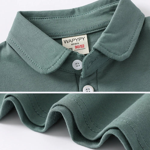 100%Cotton Boys Polo T Shirts Summer Children Clothing Toddler Boy Clothes Kids Top Basic White Black Shirt 2 to 3 4 5 6 7 Years