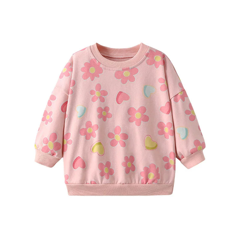 Jumping Meters Fashion Girls Sweatshirts Butterfly Toddler Kids Clothing Autumn Spring Sport Baby Hooded Shirts Clothes Shirts