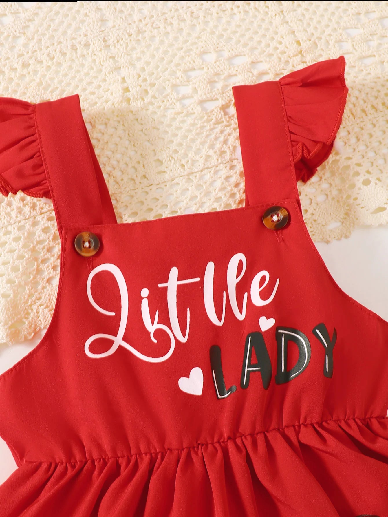 Baby Girl Ladybug Printed Outfit Set 3PCS Short Sleeve T-Shirt + Suspender Skirt+Headband for0-3Y Newborn Summer Casual Clothes