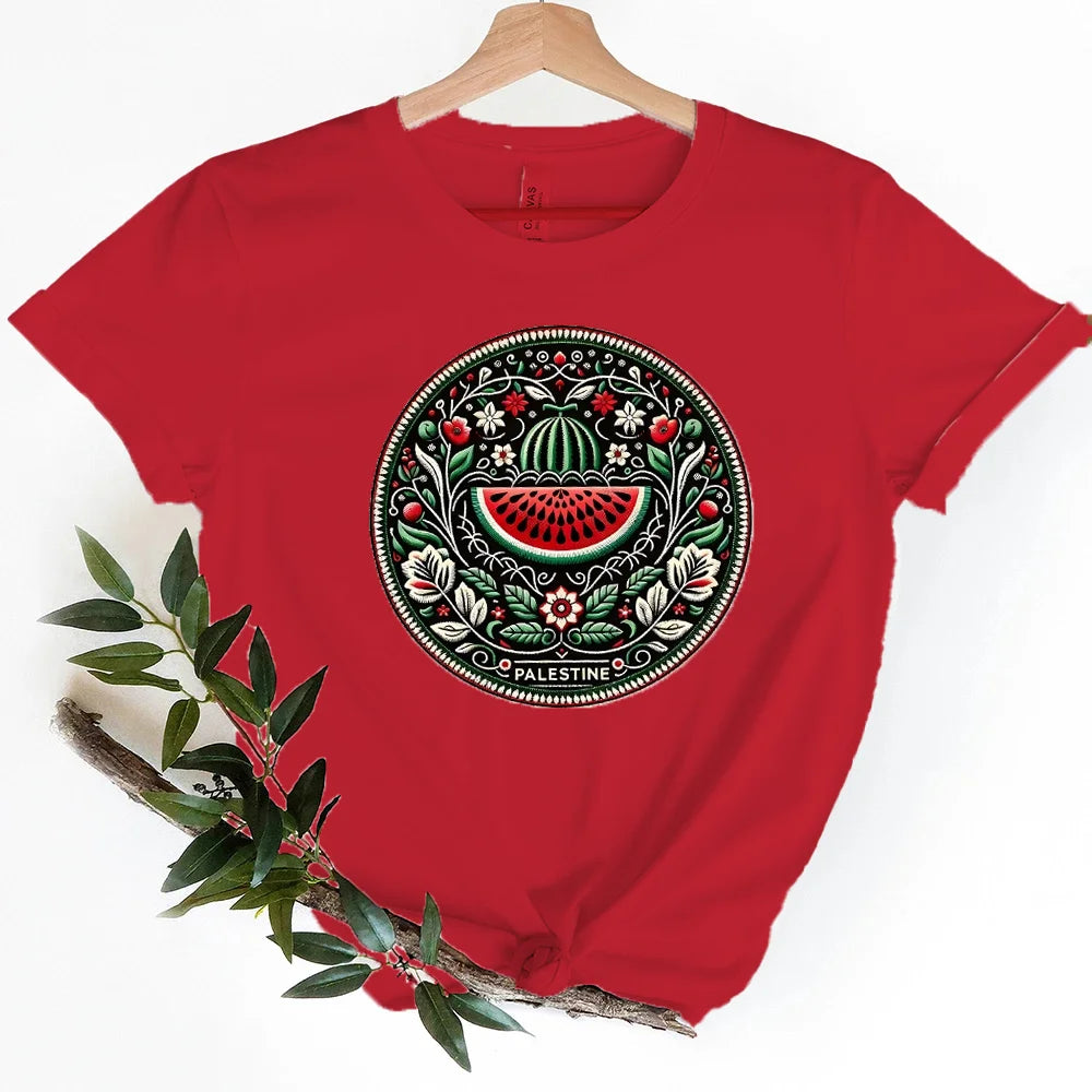 Funny Watermelon This Is Not A Watermelon College T-shirts Love and Peace Printed Clothing Graphic Tee Tops Unisex Clothes Tops
