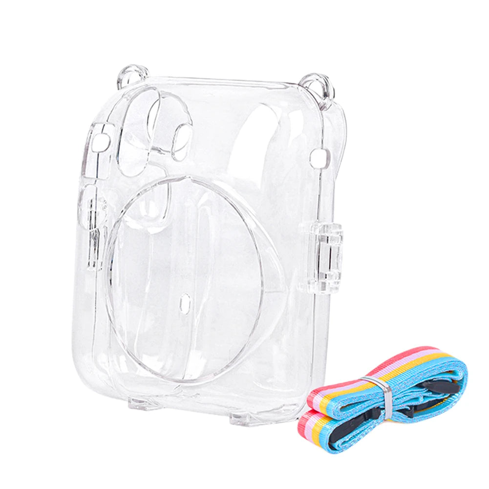 Mini Storage Case PC Crystal Protective Sleeve with Shoulder Strap for Fujifilm for Instax Mini 12 for Camera for Instax Mini12
